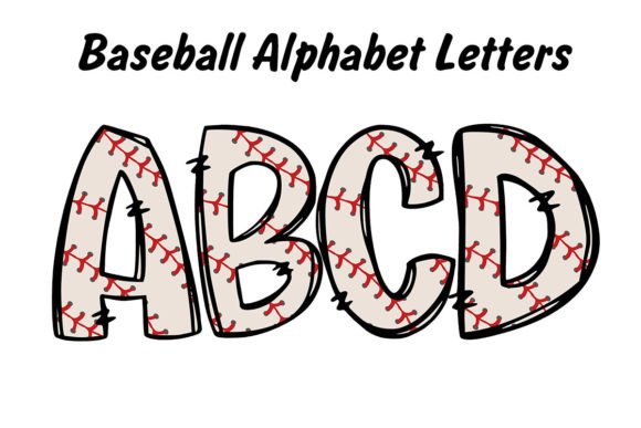 Baseball Doodle Alphabet Sublimation1: The Playful Font for Modern Design