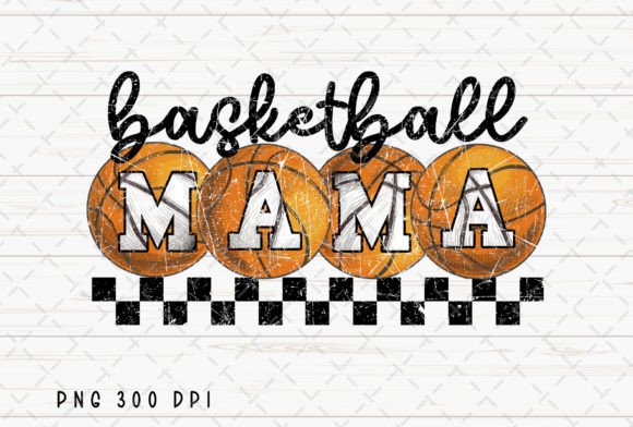Basketball Mama Distressed Checkered PNG: A Creative Asset for Your Brand