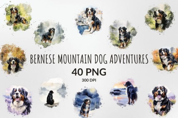 Bernese Mountain Dog Adventures Clipart: Infusing Designs with Heart