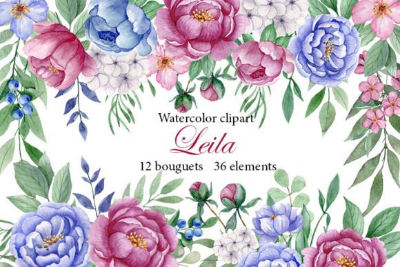 Burgundy and Blue Peonies Clipart Png: A Designer's Floral Toolkit