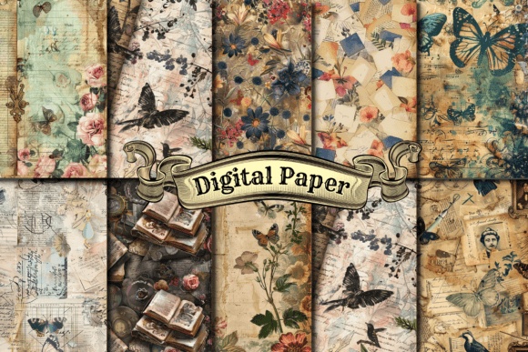 Charmed Paper Junk Journal Digital Paper: Beyond the Pattern