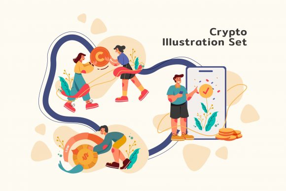 Crypto Illustration Set Vol.01: Friendly Designs for Modern Apps