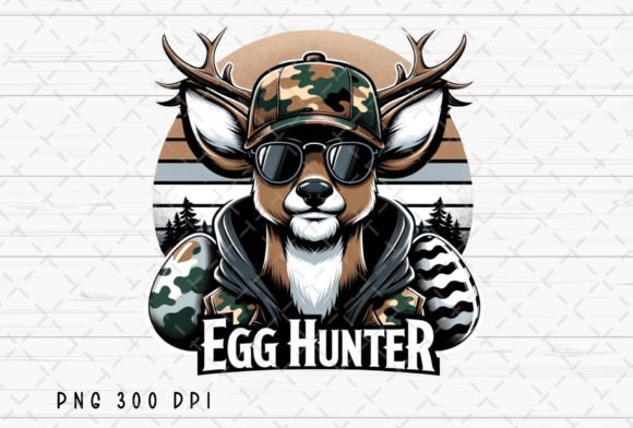 Egg Hunter Deer Buck Kids Easter PNG: A Design Asset for Spring Projects