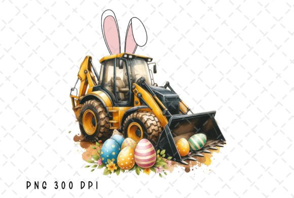 Eggscavator Construction Easter Eggs PNG: Bold Designs for Spring
