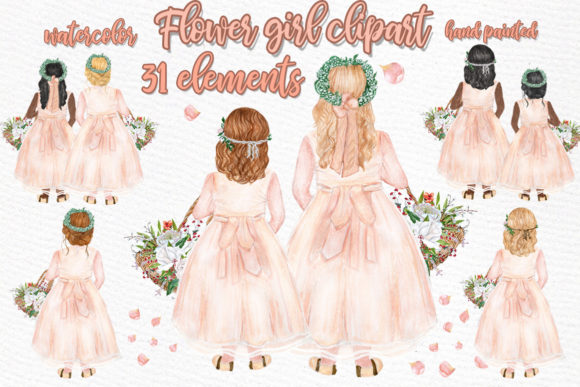 Flower Girl Clipart Wedding Clipart: A Watercolor Designer's Dream