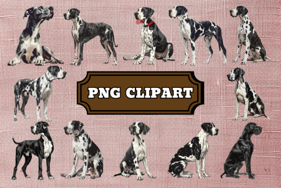 Great Dane Dog Clipart Bundle: Creative Design Applications