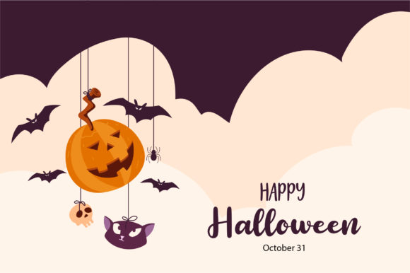 Happy Halloween Illustration Design: Timeless Spooky Assets