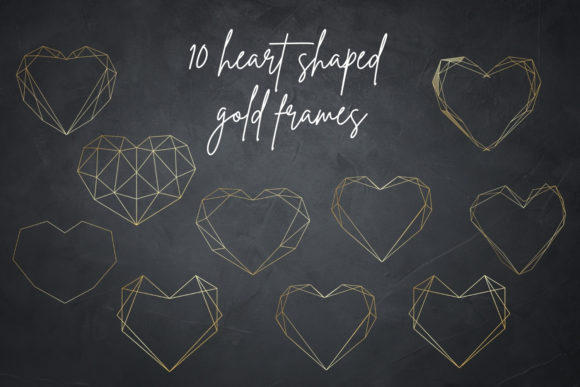 Heart Shaped Gold Frames: Elevate Your Designs with Geometric Gold