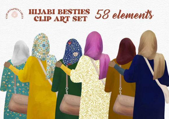 Hijabi Besties Clipart: A Complete Creative Collection