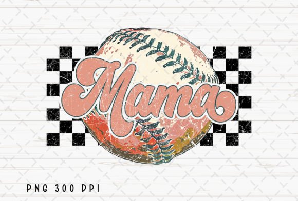 Retro Baseball Mama Checkered Distressed: A Designer's Breakdown