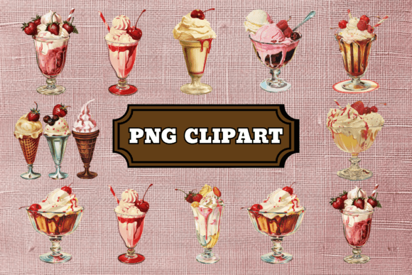 Retro Ice Cream Clipart: Sweeten Your Designs with Nostalgia
