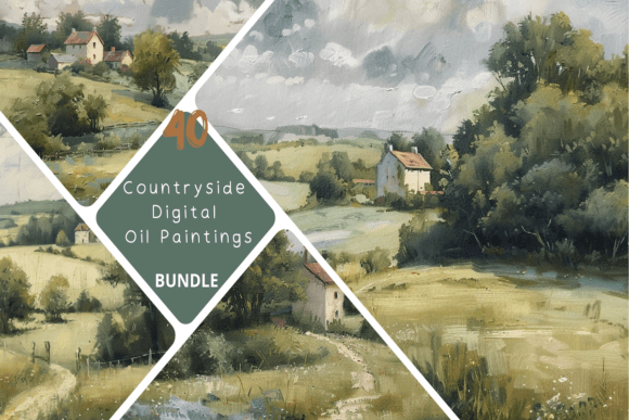 Rustic Charm: Unleashing Creativity with Countryside Digital Oil Paintings