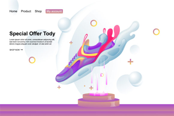 Sneaker Special Offer Homepage Template: A Timeless Design Asset