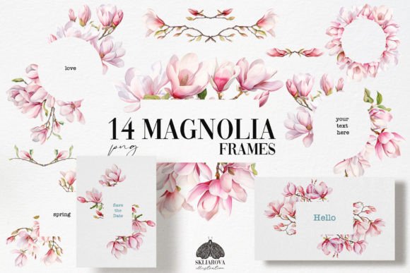 Spring Magnolia Frames: Elevate Your Creative Projects