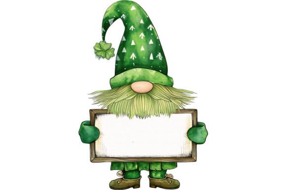St Patrick's Gnome Leprechaun with Sign: A Designer's Charm