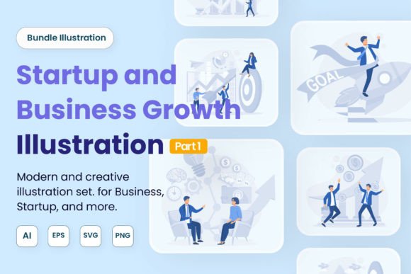 Startup and Business Growth Set Bundle: Visual Storytelling for Modern Brands