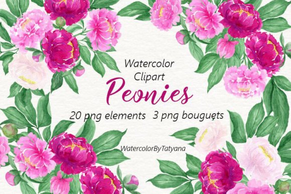 Watercolor Flowers Pink Peonies Clipart: A Designer's Guide to Elegant Florals