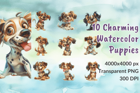 Whimsy & Wagging Tails: Using Watercolor Dog Clipart